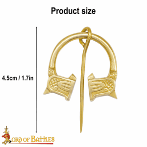 Viking Wolf Cloak Pin