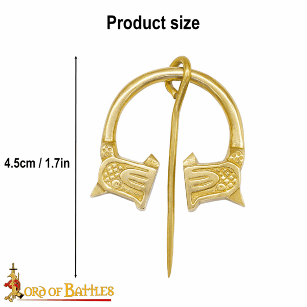 Viking Wolf Cloak Pin