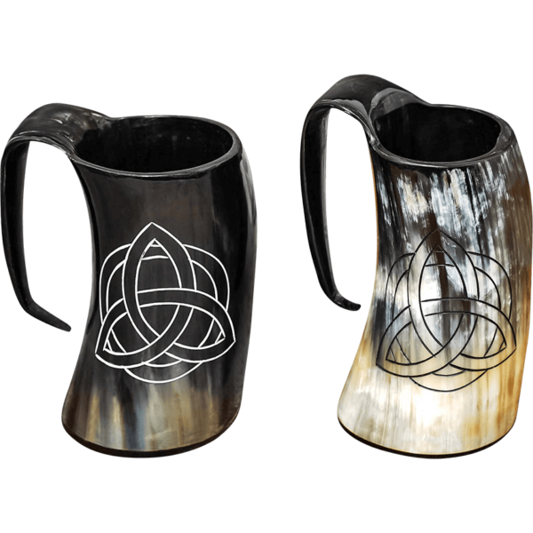 Triquetra Celtic Horn Tankard