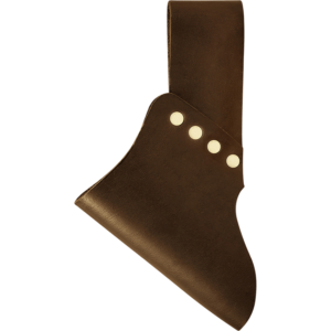Angled Leather Sword Frog - Brown