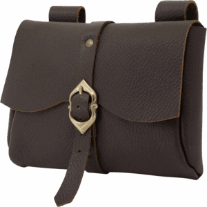 Messenger's Medieval Leather Belt Pouch - Brown