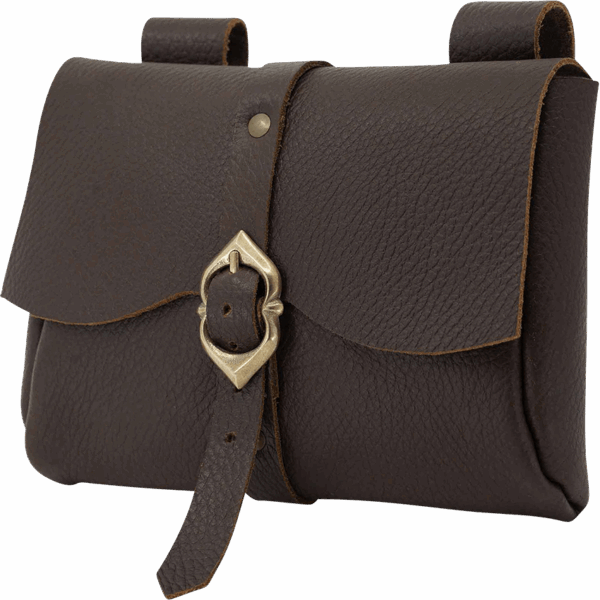 Messenger's Medieval Leather Belt Pouch - Brown
