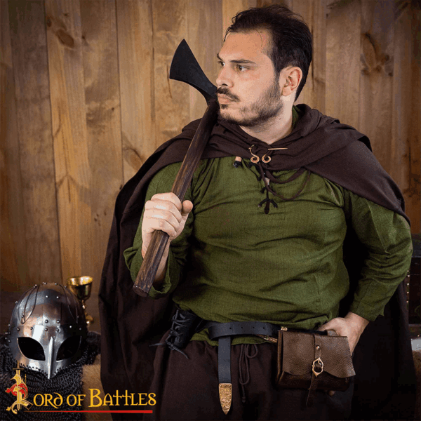 Messenger's Medieval Leather Belt Pouch - Brown