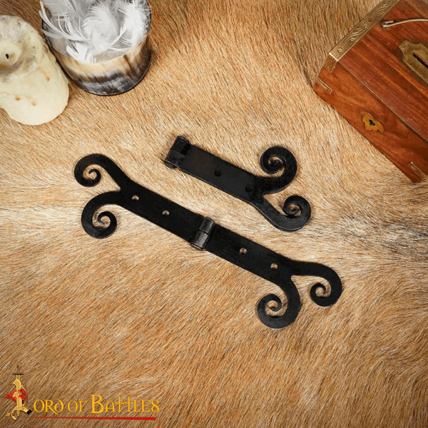 Medieval Fantasy Iron Hinges - Set of 2