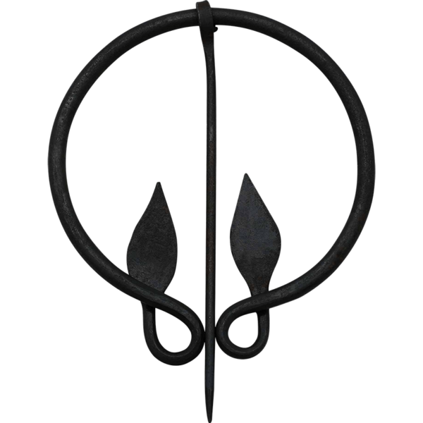 Medieval Iron Leaf Cloak Pin