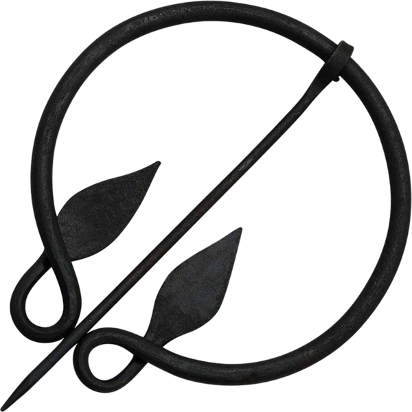Medieval Iron Leaf Cloak Pin