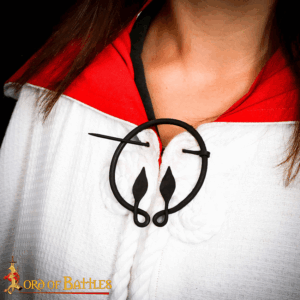 Medieval Iron Leaf Cloak Pin