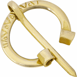Small Viking Brass Cloak Pin
