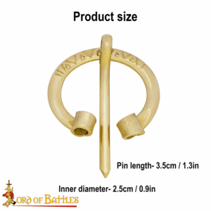 Small Viking Brass Cloak Pin