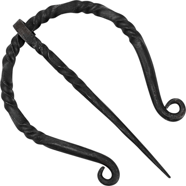 Twisted Iron Viking Cloak Pin