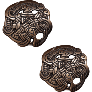 Viking Greiftier Brass Brooch Set