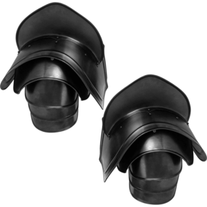 Theodoric Steel Medieval Pauldrons - Blackened