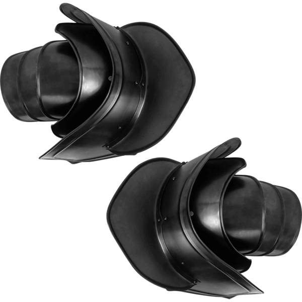Theodoric Steel Medieval Pauldrons - Blackened