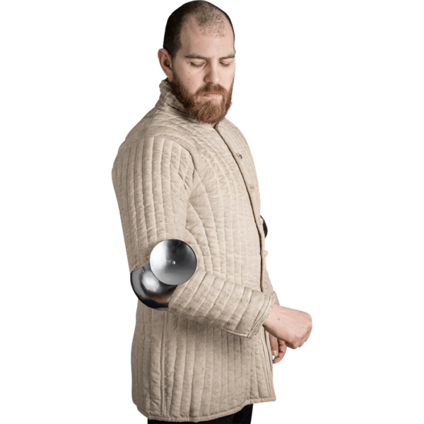 14th Century Rondel Elbow Cops - Polished