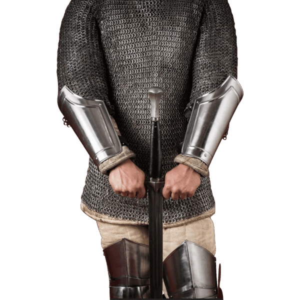 Warrior Steel Bracers - Polished
