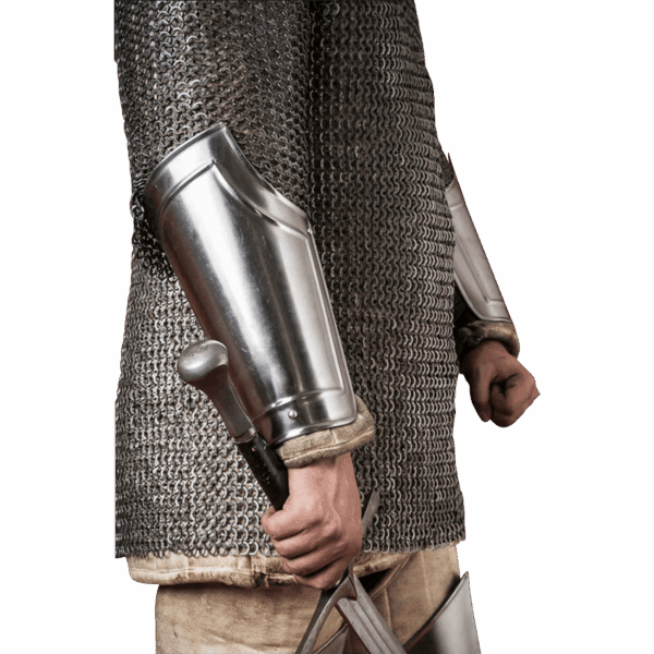 Warrior Steel Bracers - Polished