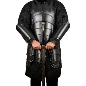 Warrior Steel Bracers - Blackened