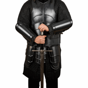 Warrior Steel Bracers - Blackened