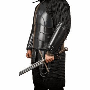 Warrior Steel Bracers - Blackened