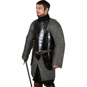 Warrior Steel Cuirass with Tassets - Blackened