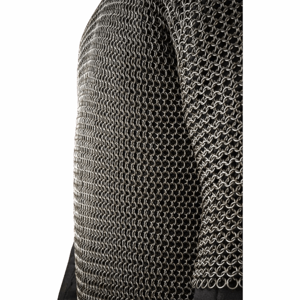 Short Sleeve Steel Chainmail Haubergeon - 9mm Round Rings