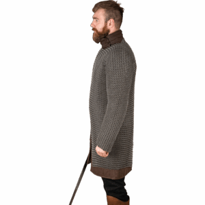 Long Sleeve Steel Chainmail Hauberk - 9mm Round Rings