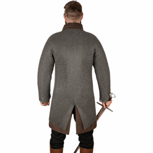 Long Sleeve Steel Chainmail Hauberk - 9mm Round Rings
