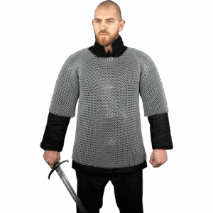 Galvanized Steel Chainmail Haubergeon - 10mm Round Rings