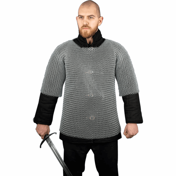 Galvanized Steel Chainmail Haubergeon - 10mm Round Rings
