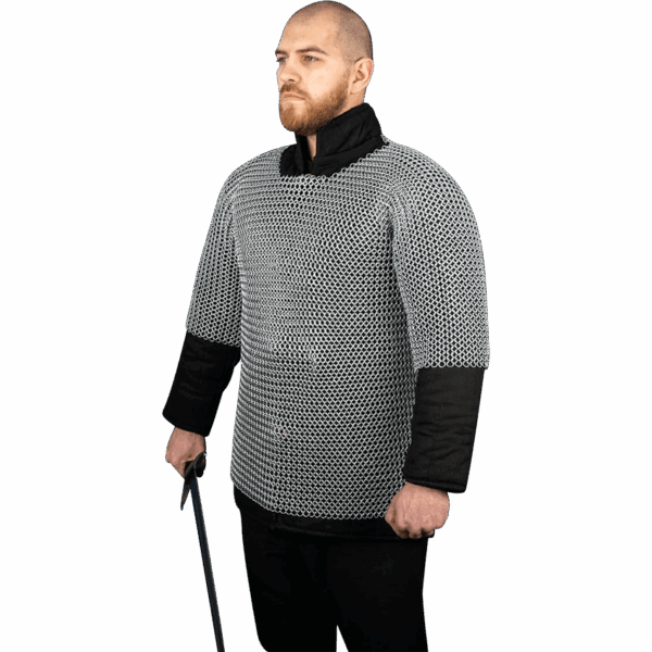 Galvanized Steel Chainmail Haubergeon - 10mm Round Rings