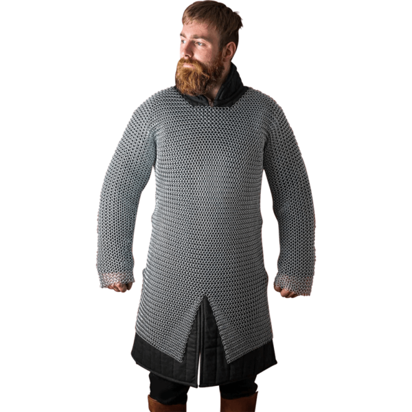 Galvanized Steel Chainmail Hauberk - 10mm Round Rings