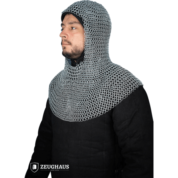 Galvanized Steel Chainmail Coif - 10mm Round Rings