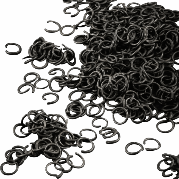 Blackened 10mm Round Chainmail Rings