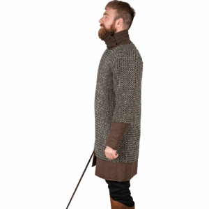Riveted Steel Chainmail Haubergeon - 10mm Round Rings