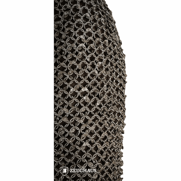Riveted Steel Chainmail Haubergeon - 10mm Round Rings