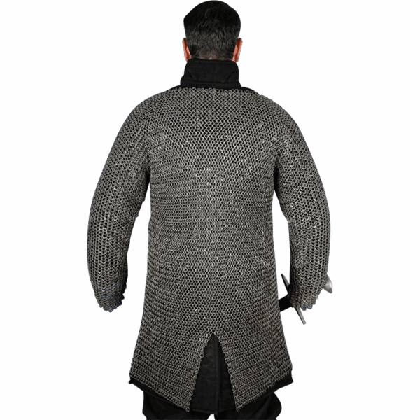 Riveted Steel Chainmail Hauberk - 10mm Round Rings