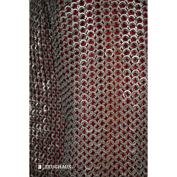 Riveted Steel Chainmail Haubergeon - 9mm Flat Rings