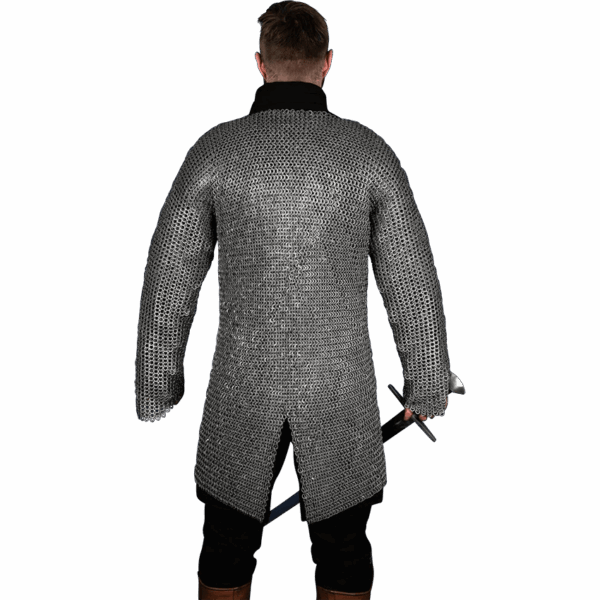 Riveted Steel Chainmail Hauberk - 9mm Flat Rings