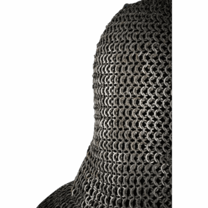Riveted Steel Chainmail Coif - 9mm Flat Rings