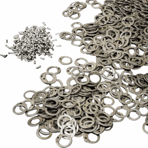 9mm Flat Steel Chainmail Rings with Rivets