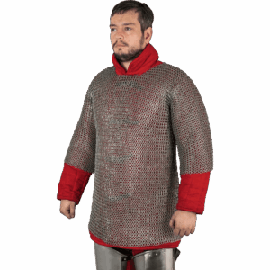 Wedge Riveted Chainmail Haubergeon - 9mm Flat Rings
