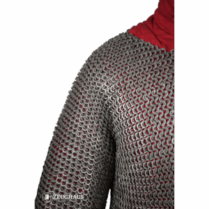 Wedge Riveted Chainmail Haubergeon - 9mm Flat Rings
