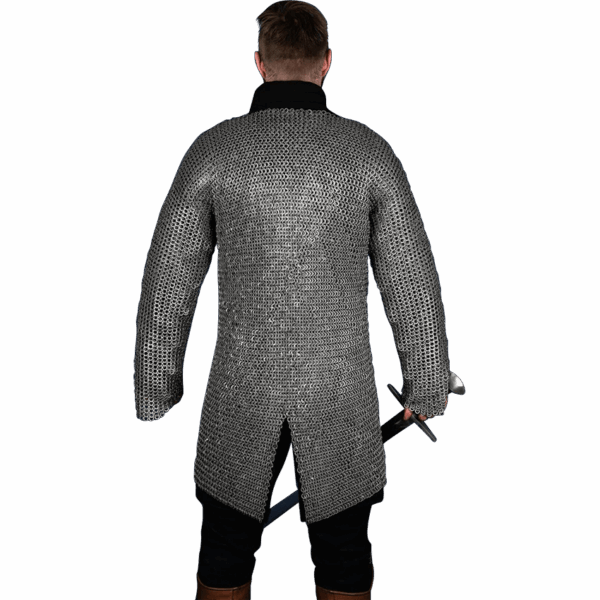 Wedge Riveted Chainmail Hauberk - 9mm Flat Rings
