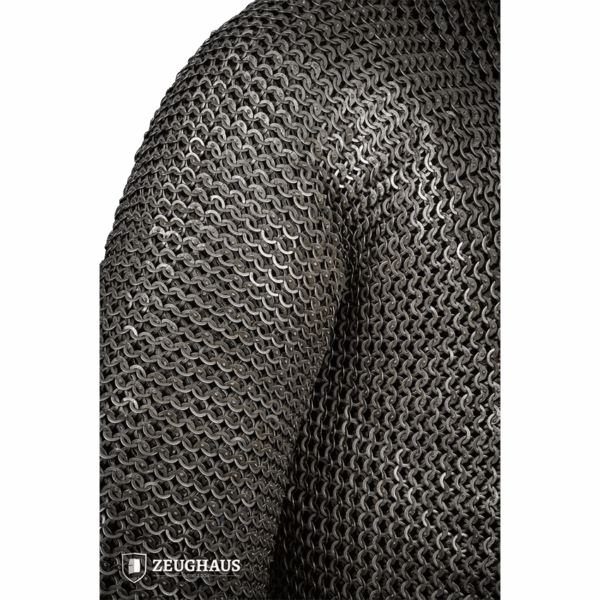 Wedge Riveted Chainmail Hauberk - 9mm Flat Rings