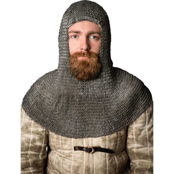Riveted Chainmail Coif - 6mm Flat Rings