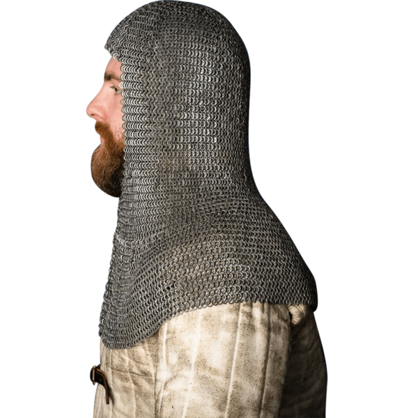 Riveted Chainmail Coif - 6mm Flat Rings