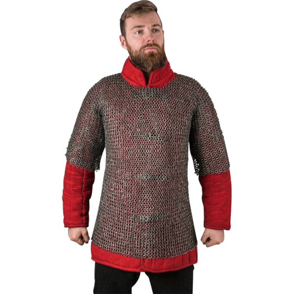 Titanium Riveted Chainmail Haubergeon - 9mm Flat Rings