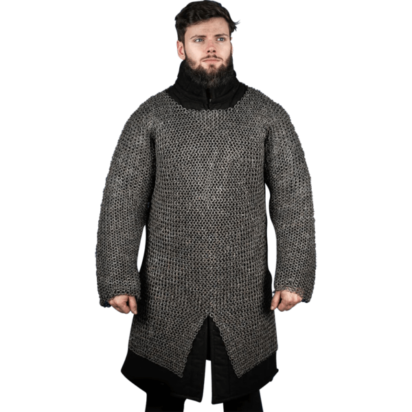 Titanium Riveted Chainmail Hauberk - 9mm Flat Rings
