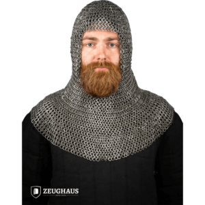 Titanium Riveted Chainmail Coif - 9mm Flat Rings
