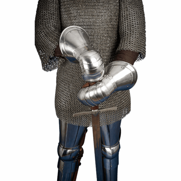 15th Century Mitten Gauntlets - Polished